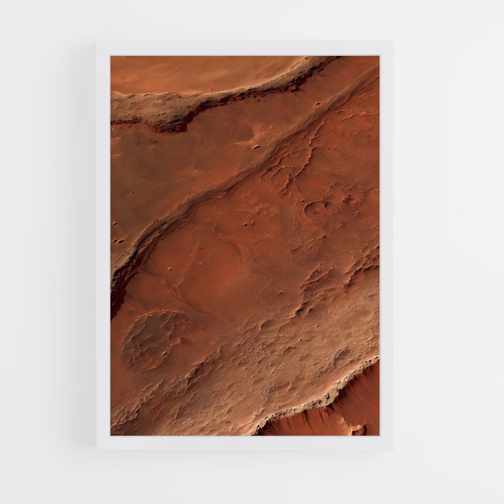 Poster Surface Rouge – affiche Système solaire (vue 3)